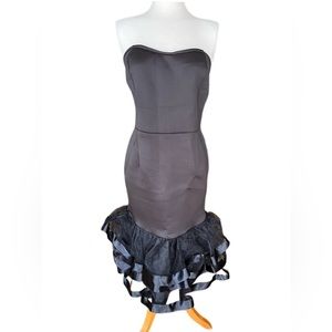 Strapless Black Mermaid Dress